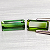 Natural Green Tourmaline 1.74 Ct 2 Pcs Octgon Shape Gemstone From Nigeria