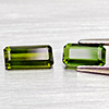 Natural Green Tourmaline 1.72 Ct 2 Pcs Octgon Shape Gemstone From Nigeria