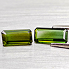 Natural Green Tourmaline 2.01 Ct 2 Pcs Octgon Shape Gemstone From Nigeria