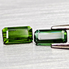 Natural Green Tourmaline 1.13 Ct 2 Pcs Octgon Shape Gemstone From Nigeria