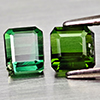 Natural Green Tourmaline 2.01 Ct 2 Pcs Octgon Shape Gemstone From Nigeria