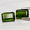 Natural Green Tourmaline 1.84 Ct 2 Pcs Octgon Shape Gemstone From Nigeria