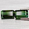 Natural Green Tourmaline 1.75 Ct 2 Pcs Octgon Shape Gemstone From Nigeria