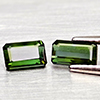 Natural Green Tourmaline 1.11 Ct 2 Pcs Octagon Shape Gemstones From Nigeria