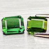 Natural Green Tourmaline 1.36 Ct 2 Pcs Octagon Shape Gemstones From Nigeria