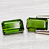 Natural Green Tourmaline 1.72 Ct. 2 Pcs Octagon Shape Gemstones