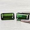 Natural Green Tourmaline 1.34 Ct. 2 Pcs Octagon Shape Gemstones