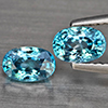 Natural Blue Zircon 1.74 Ct. 2 Pcs Oval Shape 6.2 x 4.1 Mm Gemstone from Cambodia Natural Blue Zircon 1.74 Ct. 2 Pcs Oval Shape 6.2 x 4.1 Mm Gemstone from Cambodia