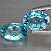 Natural Blue Zircon 1.40 Ct. 2 Pcs Oval Shape 6.1 x 4.4 Mm Gemstone from Cambodia Natural Blue Zircon 1.40 Ct. 2 Pcs Oval Shape 6.1 x 4.4 Mm Gemstone from Cambodia
