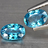 Natural Blue Zircon 1.43 Ct. 2 Pcs Oval Shape 6.2 x 4.2 Mm Gemstone from Cambodia Natural Blue Zircon 1.43 Ct. 2 Pcs Oval Shape 6.2 x 4.2 Mm Gemstone from Cambodia
