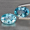 Natural Blue Zircon 1.49 Ct. 2 Pcs Oval Shape 6 x 4.2 Mm Gemstone from Cambodia Natural Blue Zircon 1.49 Ct. 2 Pcs Oval Shape 6 x 4.2 Mm Gemstone from Cambodia