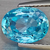 Natural Blue Zircon 3.37 Ct. Oval Shape 9.8 x 7.5 Mm Gemstone from Cambodia Natural Blue Zircon 3.37 Ct. Oval Shape 9.8 x 7.5 Mm Gemstone from Cambodia