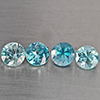 Natural Blue Zircon 2.68 Ct. 4 Pcs Round Diamond Cut Gemstone From Cambodia Natural Blue Zircon 2.68 Ct. 4 Pcs Round Diamond Cut Gemstone From Cambodia