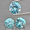 Natural Blue Zircon 1.95 Ct. 3 Pcs Round Diamond Cut 4.2 Mm Gemstone from Cambodia Natural Blue Zircon 1.95 Ct. 3 Pcs Round Diamond Cut 4.2 Mm Gemstone from Cambodia