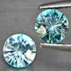 Natural Blue Zircon 1.39 Ct. 2 Pcs Round Diamond Cut 5.2 Mm Gemstone from Cambodia Natural Blue Zircon 1.39 Ct. 2 Pcs Round Diamond Cut 5.2 Mm Gemstone from Cambodia