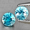 Natural Blue Zircon 1.06 Ct. 2 Pcs Round Diamond Cut 4.5 Mm Gemstone from Cambodia Natural Blue Zircon 1.06 Ct. 2 Pcs Round Diamond Cut 4.5 Mm Gemstone from Cambodia