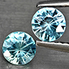 Natural Blue Zircon 0.91 Ct. 2 Pcs Round Diamond Cut 4.6 Mm Gemstone from Cambodia Natural Blue Zircon 0.91 Ct. 2 Pcs Round Diamond Cut 4.6 Mm Gemstone from Cambodia