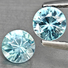 Natural Blue Zircon 0.95 Ct. 2 Pcs Round Diamond Cut 4.6 Mm Gemstone from Cambodia Natural Blue Zircon 0.95 Ct. 2 Pcs Round Diamond Cut 4.6 Mm Gemstone from Cambodia