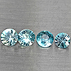 Natural Blue Zircon 2.35 Ct. 4 Pcs Round Diamond Cut Gemstone from Cambodia Natural Blue Zircon 2.35 Ct. 4 Pcs Round Diamond Cut Gemstone from Cambodia