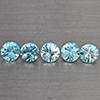 Natural Blue Zircon 1.87 Ct. 5 Pcs Round Diamond Cut 4.1 Mm Gemstone from Cambodia Natural Blue Zircon 1.87 Ct. 5 Pcs Round Diamond Cut 4.1 Mm Gemstone from Cambodia