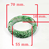 Natural Genuine Burmese Jade Bangle Diameter 400.00 Ct. Size 70 x 55 x 10 Mm.