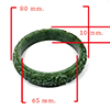 Natural Genuine Burmese Jade Bangle Diameter 350.00 Ct. Size 80 x 65 x 10 Mm.