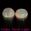 Natural Multi Color Opal 1.25 Ct. 2 Pcs Round Cabochon Shape 6.8 Mm Gemstones Natural Multi Color Opal 1.25 Ct. 2 Pcs Round Cabochon Shape 6.8 Mm Gemstones