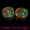 Natural Multi Color Opal 1.47 Ct. 2 Pcs Round Cabochon Shape 6.8 Mm Gemstones Natural Multi Color Opal 1.47 Ct. 2 Pcs Round Cabochon Shape 6.8 Mm Gemstones