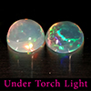 Natural Multi Color Opal 1.52 Ct. 2 Pcs Round Cabochon Shape 7 Mm Gemstones Natural Multi Color Opal 1.52 Ct. 2 Pcs Round Cabochon Shape 7 Mm Gemstones