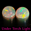 Natural Multi Color Opal 1.67 Ct. 2 Pcs Round Cabochon Shape 6.9 Mm Gemstones Natural Multi Color Opal 1.67 Ct. 2 Pcs Round Cabochon Shape 6.9 Mm Gemstones