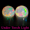 Natural Multi Color Opal 1.80 Ct. 2 Pcs Round Cabochon Shape 7.1 Mm Gemstones Natural Multi Color Opal 1.80 Ct. 2 Pcs Round Cabochon Shape 7.1 Mm Gemstones