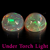 Natural Multi Color Opal 1.77 Ct. 2 Pcs Round Cabochon Shape 7.1 Mm Gemstones Natural Multi Color Opal 1.77 Ct. 2 Pcs Round Cabochon Shape 7.1 Mm Gemstones