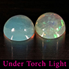 Natural Multi Color Opal 1.75 Ct. 2 Pcs Round Cabochon Shape 7.1 Mm Gemstones Natural Multi Color Opal 1.75 Ct. 2 Pcs Round Cabochon Shape 7.1 Mm Gemstones