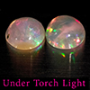 Natural Multi Color Opal 1.48 Ct. 2 Pcs Round Cabochon Shape 6.9 Mm Gemstones Natural Multi Color Opal 1.48 Ct. 2 Pcs Round Cabochon Shape 6.9 Mm Gemstones
