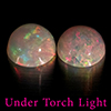 Natural Multi Color Opal 1.96 Ct. 2 Pcs Round Cabochon Shape 7.1 Mm Gemstones Natural Multi Color Opal 1.96 Ct. 2 Pcs Round Cabochon Shape 7.1 Mm Gemstones