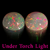 Natural Multi Color Opal 1.60 Ct. 2 Pcs Round Cabochon Shape 7.2 Mm Gemstones Natural Multi Color Opal 1.60 Ct. 2 Pcs Round Cabochon Shape 7.2 Mm Gemstones
