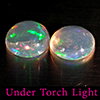 Natural Multi Color Opal 1.23 Ct. 2 Pcs Round Cabochon Shape 6.9 Mm Gemstones Natural Multi Color Opal 1.23 Ct. 2 Pcs Round Cabochon Shape 6.9 Mm Gemstones