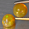 Natural Multi Color Play Of Colour Opal 1.62 Ct. 2 Pcs Mixed Cabochon Shape Gemstones  Natural Multi Color Play Of Colour Opal 1.62 Ct. 2 Pcs Mixed Cabochon Shape Gemstones