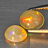 Natural Multi Color Play Of Colour Opal 1.16 Ct. 2 Pcs Oval Cabochon Shape Gemstones From Ethiopia  Natural Multi Color Play Of Colour Opal 1.16 Ct. 2 Pcs Oval Cabochon Shape Gemstones From Ethiopia