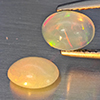 Natural Multi Color Play Of Colour Opal 1.21 Ct. 2 Pcs Oval Cabochon Shape Gemstones From Ethiopia  Natural Multi Color Play Of Colour Opal 1.21 Ct. 2 Pcs Oval Cabochon Shape Gemstones From Ethiopia
