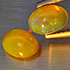 Natural Multi Color Play Of Colour Opal 1.34 Ct. 2 Pcs Oval Cabochon Shape Gemstones From Ethiopia  Natural Multi Color Play Of Colour Opal 1.34 Ct. 2 Pcs Oval Cabochon Shape Gemstones From Ethiopia