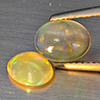 Natural Multi Color Play Of Colour Opal 1.15 Ct. 2 Pcs Oval Cabochon Shape Gemstones From Ethiopia  Natural Multi Color Play Of Colour Opal 1.15 Ct. 2 Pcs Oval Cabochon Shape Gemstones From Ethiopia
