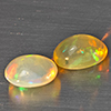 Natural Multi Color Play Of Colour Opal 1.05 Ct. 2 Pcs Oval Cabochon Shape Gemstones From Ethiopia  Natural Multi Color Play Of Colour Opal 1.05 Ct. 2 Pcs Oval Cabochon Shape Gemstones From Ethiopia
