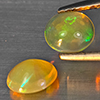 Natural Multi Color Play Of Colour Opal 0.97 Ct. 2 Pcs Oval Cabochon Shape Gemstones From Ethiopia  Natural Multi Color Play Of Colour Opal 0.97 Ct. 2 Pcs Oval Cabochon Shape Gemstones From Ethiopia