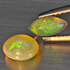 Natural Multi Color Play Of Colour Opal 0.94 Ct. 2 Pcs Mixed Cabochon Shape Gemstones  Natural Multi Color Play Of Colour Opal 0.94 Ct. 2 Pcs Mixed Cabochon Shape Gemstones