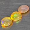 Natural Multi Color Play Of Colour Opal 1.10 Ct. 3 Pcs Round Cabochon Shape 5.5 Mm Gemstones  Natural Multi Color Play Of Colour Opal 1.10 Ct. 3 Pcs Round Cabochon Shape 5.5 Mm Gemstones