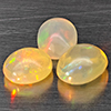Natural Multi Color Opal 1.74 Ct. 3 Pcs Oval Cabochon Shape 7 x 5.8 Mm Gemstones From Ethiopia Natural Multi Color Opal 1.74 Ct. 3 Pcs Oval Cabochon Shape 7 x 5.8 Mm Gemstones From Ethiopia