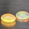 Natural Multi Color Opal 1.14 Ct. 2 Pcs Oval Cabochon Shape 7.4 x 5.8 Mm Gemstones From Ethiopia Natural Multi Color Opal 1.14 Ct. 2 Pcs Oval Cabochon Shape 7.4 x 5.8 Mm Gemstones From Ethiopia