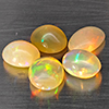 Natural Multi Color Opal 2.49 Ct. 5 Pcs Oval Cabochon Shape 7.8 x 5.5 Mm Gemstones From Ethiopia Natural Multi Color Opal 2.49 Ct. 5 Pcs Oval Cabochon Shape 7.8 x 5.5 Mm Gemstones From Ethiopia