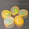 Natural Multi Color Opal 1.69 Ct. 5 Pcs Oval Cabochon Shape 5.7 x 4.8 Mm Gemstones From Ethiopia Natural Multi Color Opal 1.69 Ct. 5 Pcs Oval Cabochon Shape 5.7 x 4.8 Mm Gemstones From Ethiopia
